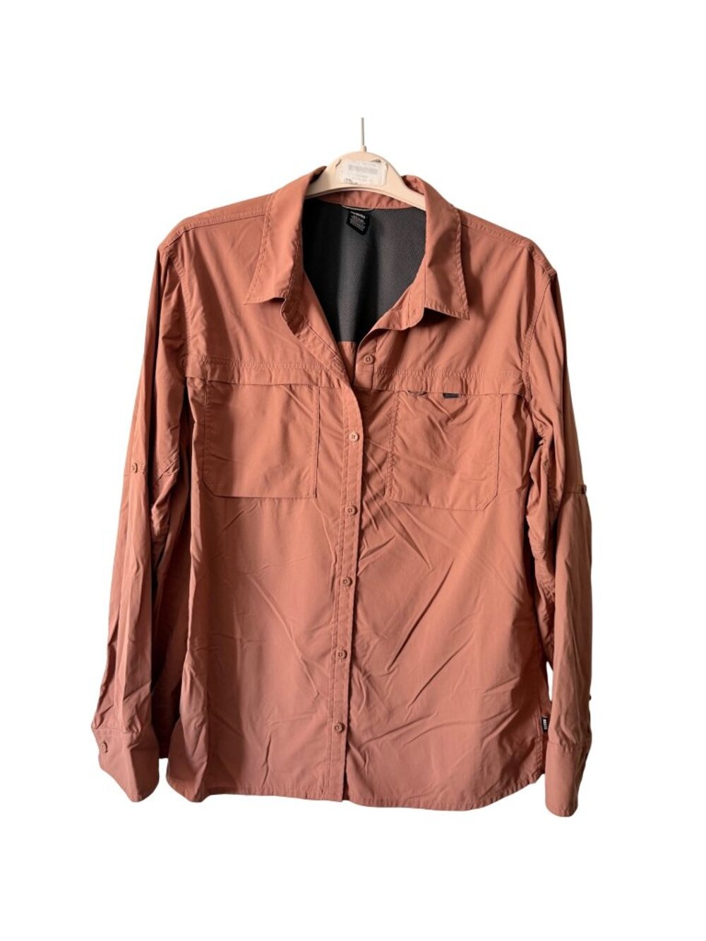 REI Co-Op Sahara Womens Rust Button-Up Outdoor Shirt 2XL Nylon Blend